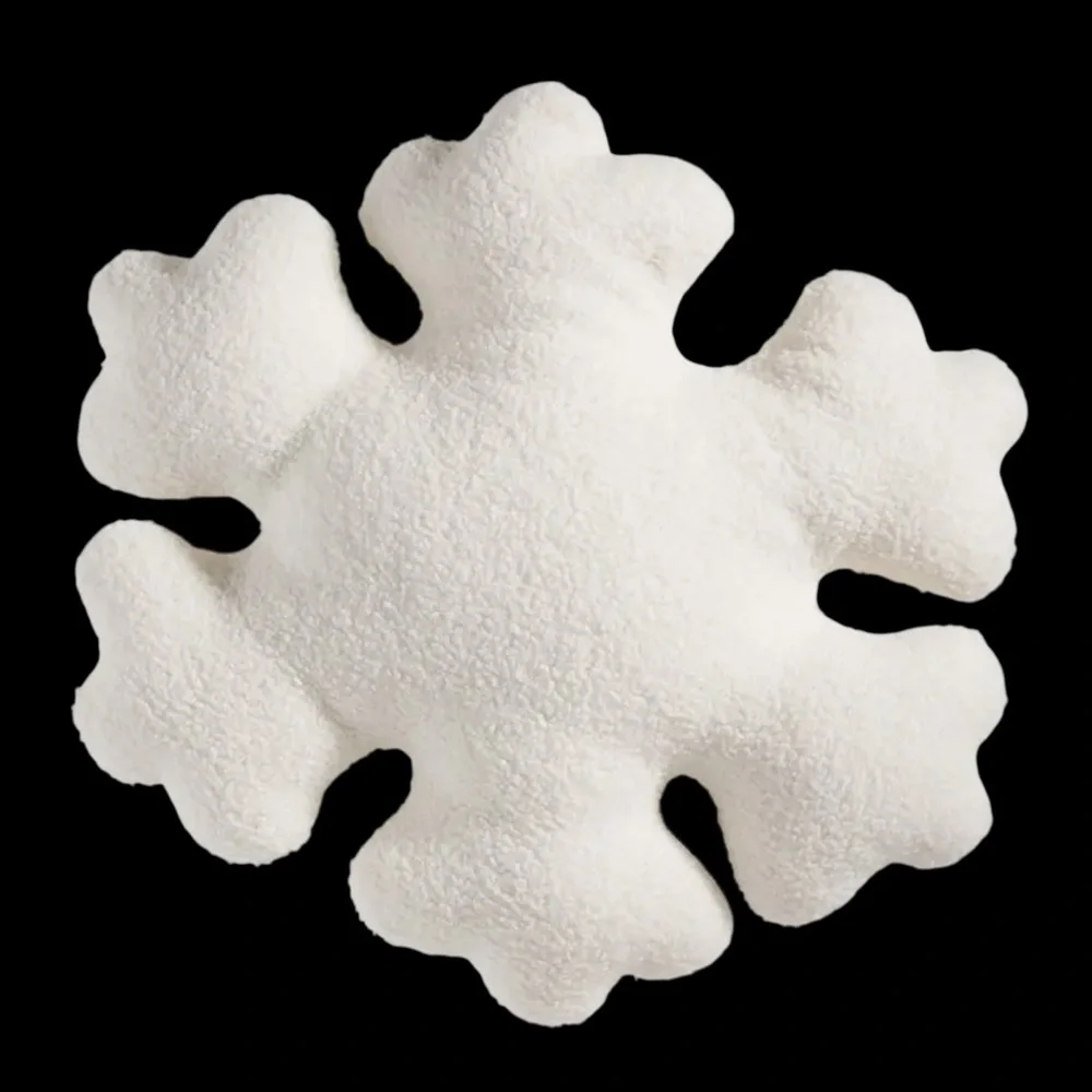White Snowflake Throw Pillow